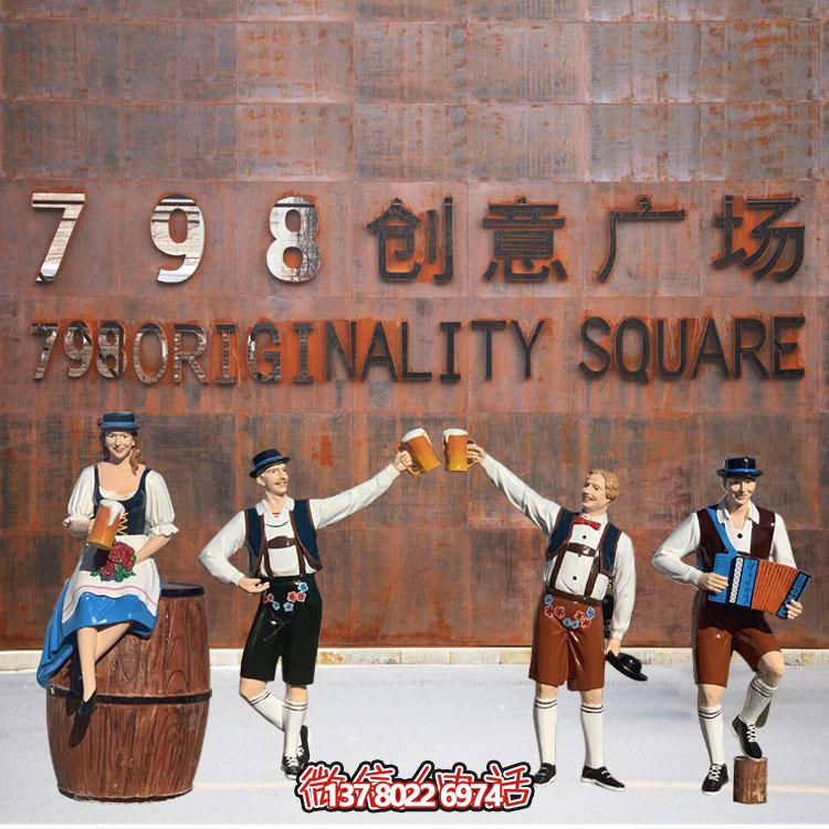 玻璃鋼雕塑——點綴廣場景觀，塑造優雅人物卡通