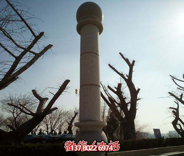 絢麗多彩的大理石雕塑石柱，打造優(yōu)雅秀美的廣場景觀