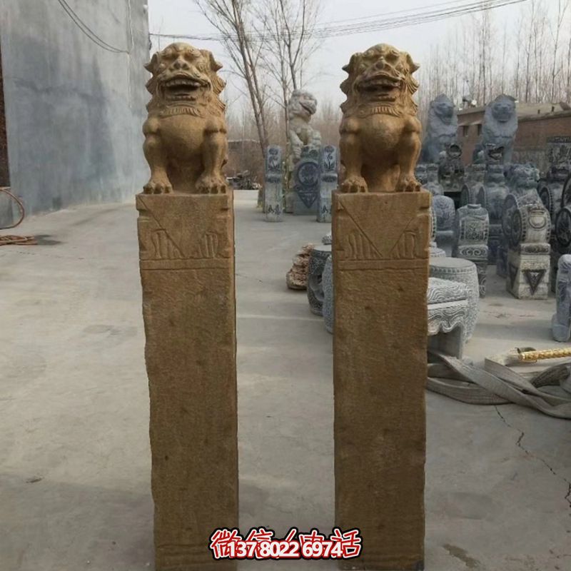 砂巖拴馬柱擺件,為你的寺廟門口增添優(yōu)雅氣息 砂巖拴馬柱擺件,為你的寺廟門口增添優(yōu)雅氣息