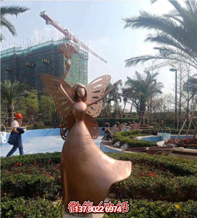 玻璃鋼景區雕塑，夢幻般的仙子、公主、天使、精靈、蝴蝶、小人像