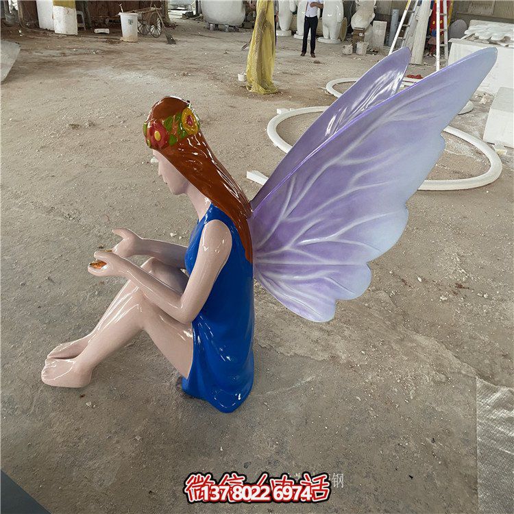 玻璃鋼仙子人物雕塑彩繪，為公共廣場增添美觀