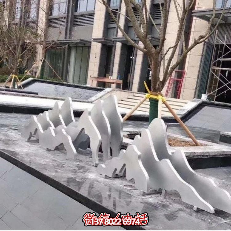 融合唯美抽象，完美裝點小區景觀的不銹鋼噴泉水池雕塑