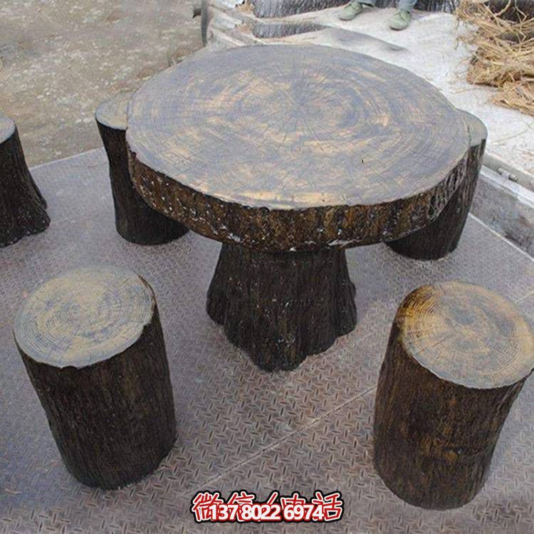 玻璃鋼樹(shù)木仿真凳子，為公園戶外空間提供美觀休閑