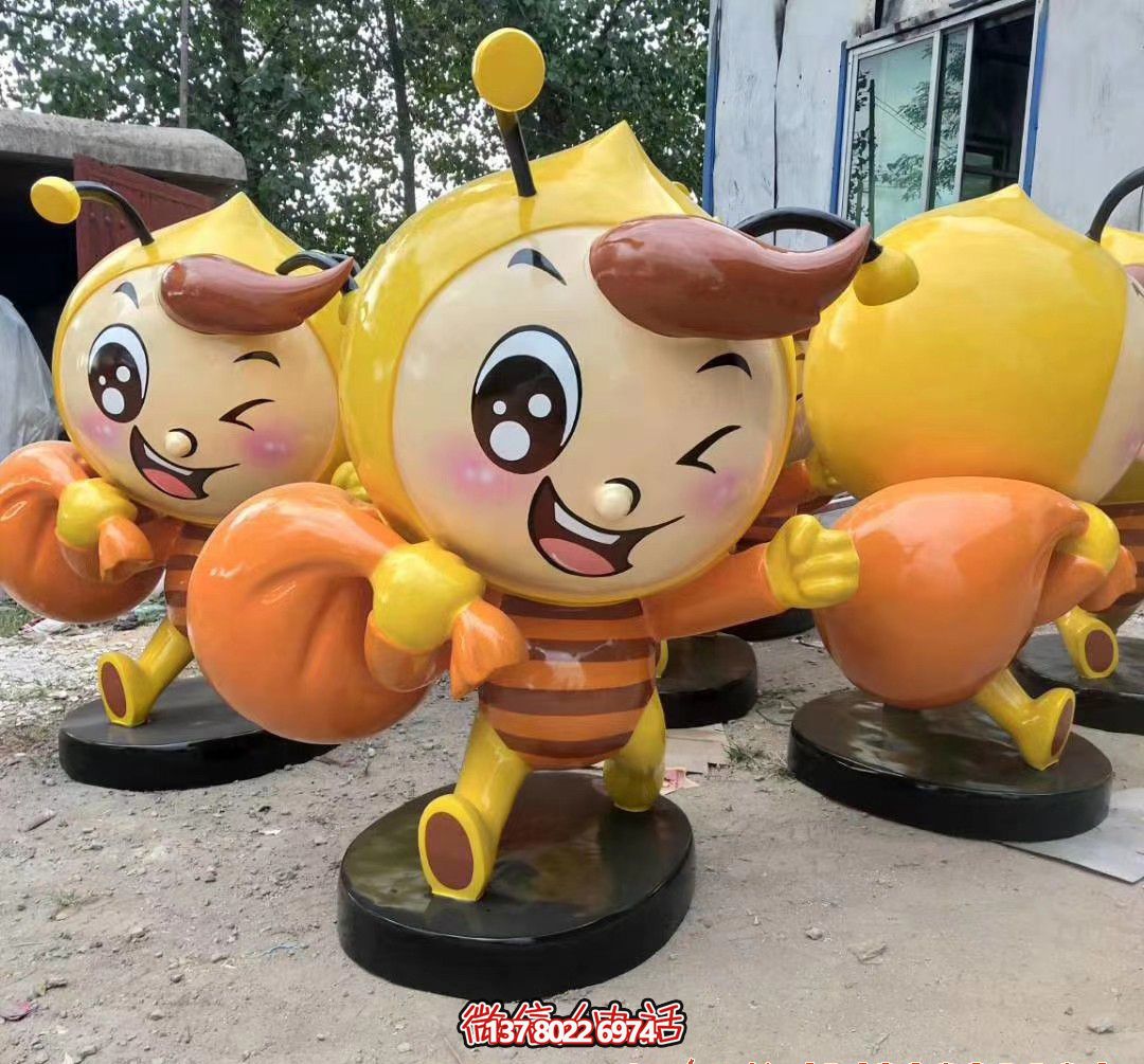 仿真蜜蜂雕塑背包，輕便玻璃鋼裝飾小區、景區和草坪