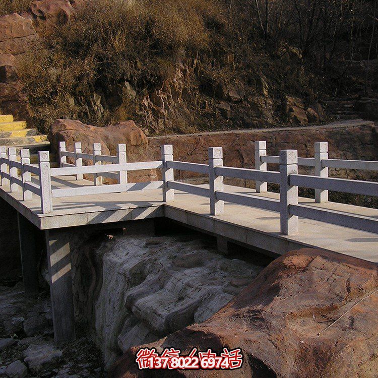 精致石磚制作的路橋、石欄桿及石欄