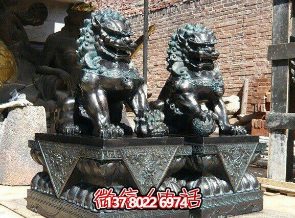 廣場景區創意不銹鋼仿銅創意一對獅子雕塑 廣場景區創意不銹鋼仿銅創意一對獅子雕塑