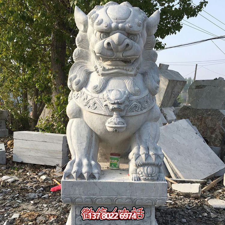 大型戶外砂石石雕鎮(zhèn)宅獅子雕塑 大型戶外砂石石雕鎮(zhèn)宅獅子雕塑