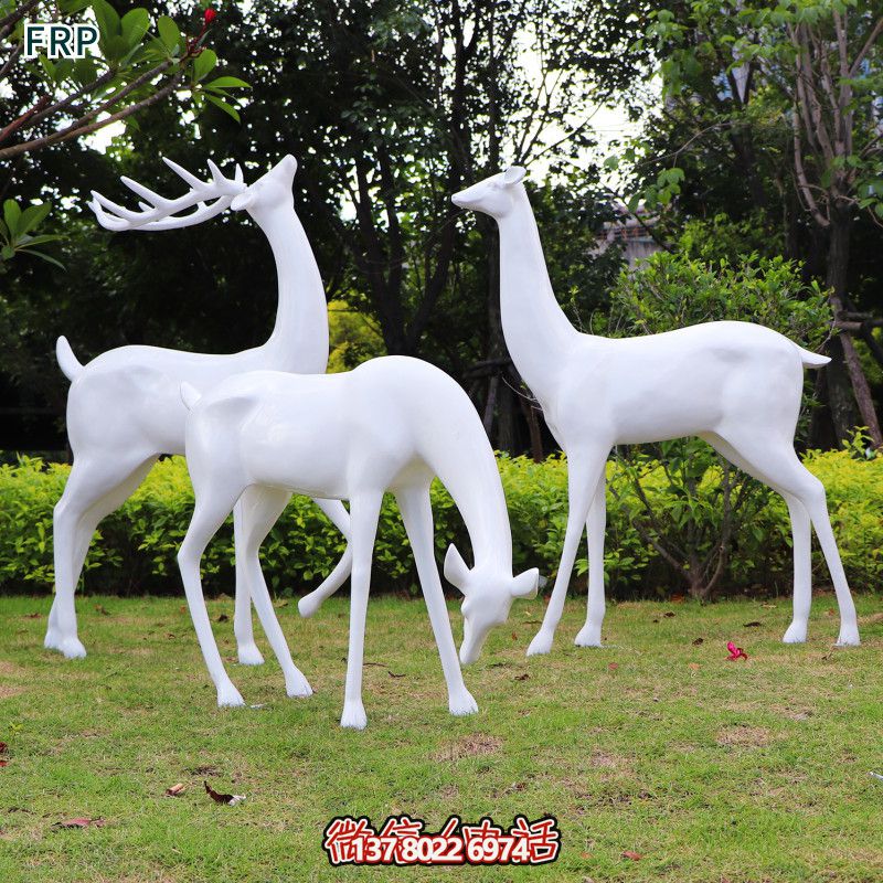 公園草坪樹(shù)脂鹿雕塑 公園草坪樹(shù)脂鹿雕塑