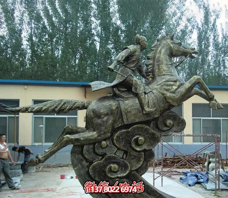 廣場(chǎng)銅雕馬兒跳躍的騎馬雕塑 廣場(chǎng)銅雕馬兒跳躍的騎馬雕塑
