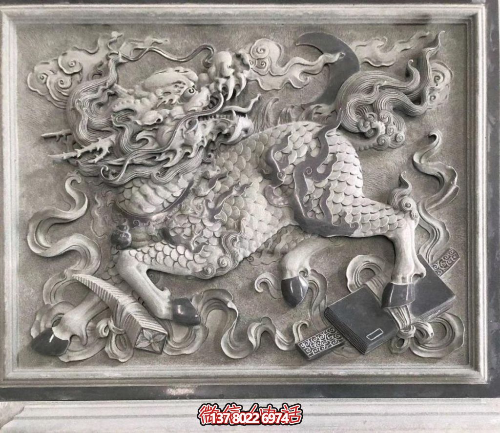 青石麒麟獻瑞：祥瑞滿庭，福佑千秋